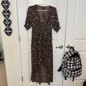 Brown and Gold Women's Dress